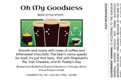 Empirical Brewery - Oh My Goodness Irish Style Stout