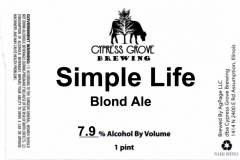Cypress Grove Brewing - Simple Life Blond Ale