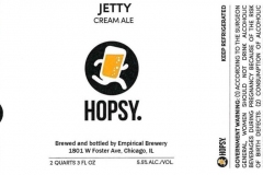 Empirical - Hopsy. Jetty Cream Ale