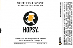 Empirical Brewery - Hopsy. Scottish Spirit 80 Shilling Scottish Ale