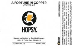 Empirical Brewery - Hopsy. A Fortune In Copper Copper Ale