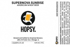Empirical Brewery - Hopsy. Supernova Sunrise American Wheat Beer
