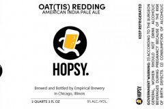 Empirical Brewery - Hopsy. Oat(tis) Redding American India Pale Ale