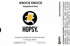 Empirical Brewery - Hopsy. Knock Knock Doppelbock Beer