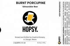 Empirical Brewery - Hopsy. Burnt Porcupine Schwarzbier Beer