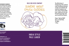 Bold Dog Beer Company - Sunday Night Couch Cuddles India Style Pale Lager
