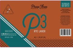 Phase Three Brewing Company - P3 Rye Lager