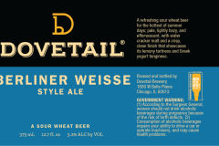 Dovetail Brewery - Berliner Weisse