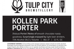 Tulip City Brewstillery - Kollen Park Porter