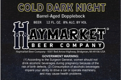 Haymarket Beer Company - Cold Dark Night