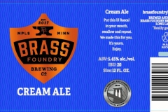 Brass Foundry Brewing - Cream Ale