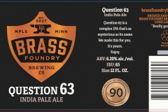 Brass Foundry Brewing - Question 63