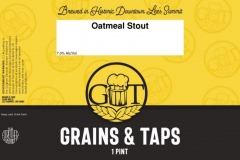 Grains & Taps - Oatmeal Stout