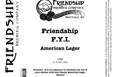 Friendship Brewing Company - F.y.i.