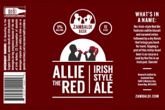 Zambaldi Beer - Allie The Red Irish Style Ale